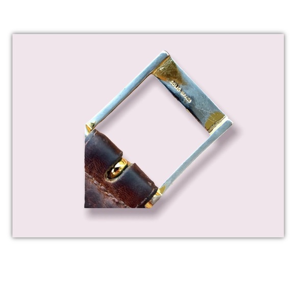 YSL Belt Brown Leather Yves Saint Laurent - Picture 7 of 10